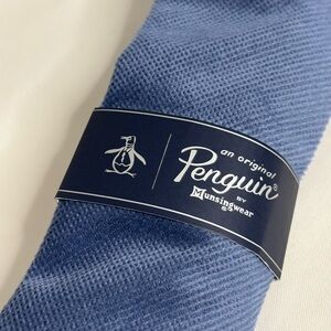 NEW! Original Penguin Textured Blue Slim Tie